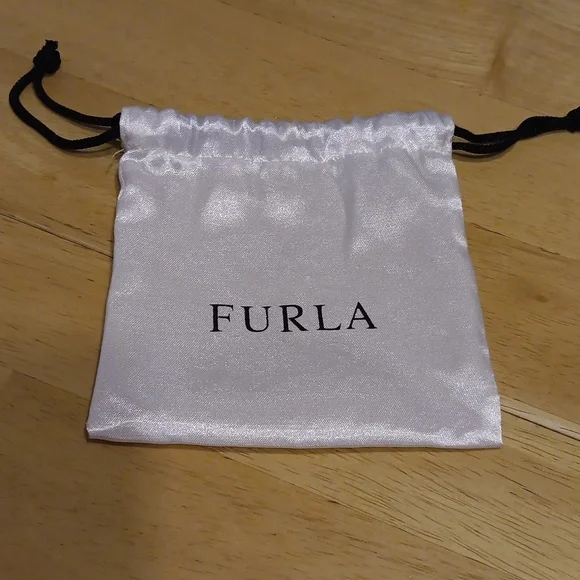 Furla Gray Croc-Embossed Coin Pouch With Dust Bag EUC - Picture 3 of 7